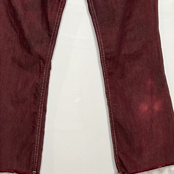 Zara distressed burgundy size 8 jeans .‎ - Picture 3 of 7